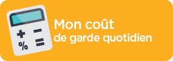 Mon coût de garde quotidien.